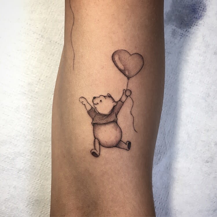 Simple Winnie the Pooh Tattoo -dotdotdead